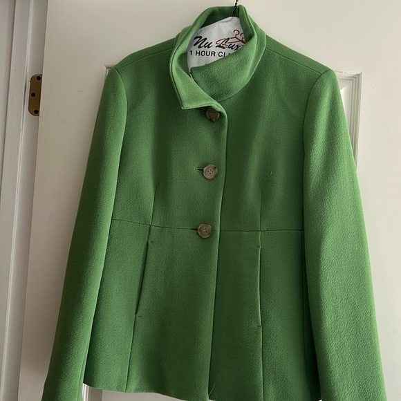 J.Crew Womens Green Wool Blend Long Sleeves Lined size~ 10 recently dry cleaned - Picture 1 of 3